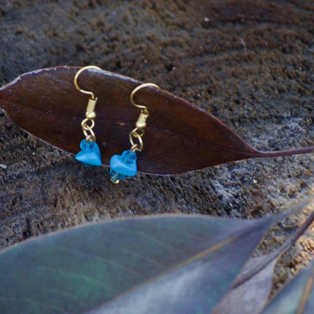 TURQUOISE & GOLD Dangle Earrings